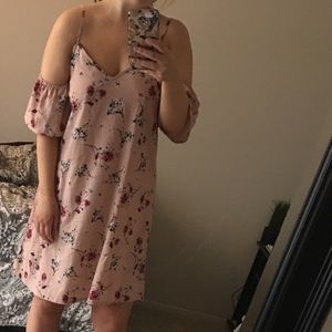 Pink floral summer dress